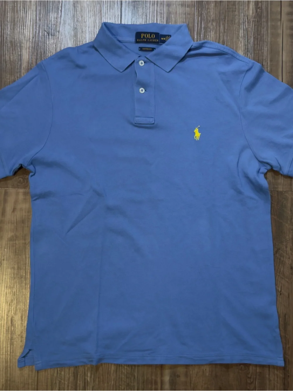 Ralph Lauren Men’s Light Blue Polo with Yellow Pony Logo